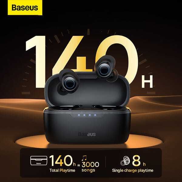 Baseus Bowie MA10 Słuchawki bezprzewodowe Bluetooth ANC IPX6 Etui ładu
