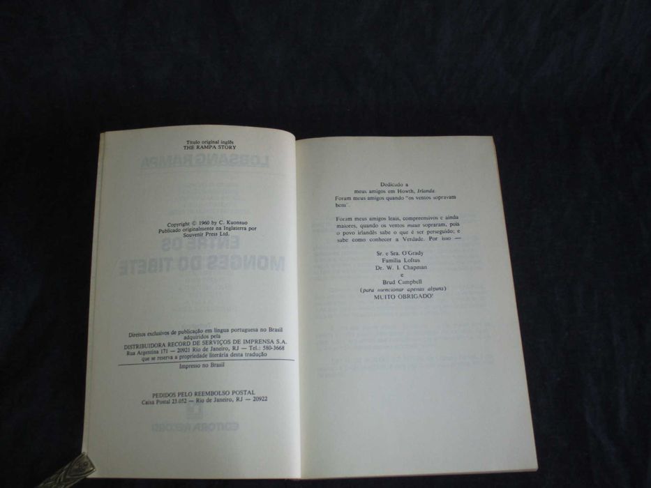 Livro Entre os Monges do Tibete Lobsang Rampa