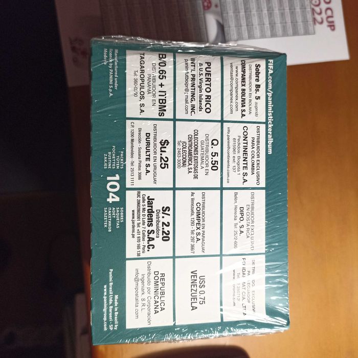 Caixa selada, cromos, saquetas Panini Mundial 2018 Russia