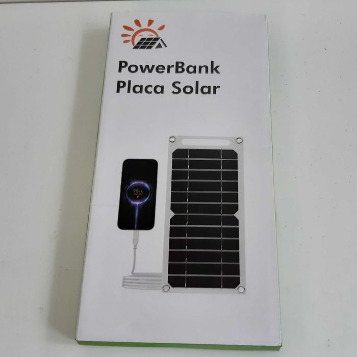 Painel Solar Portátil Novo 30x14,5cm 35W Ligação USB