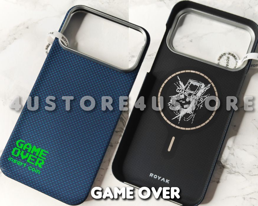 Чехол карбоновый с Magsafe на iPhone 17 Pro Max Deep Blue ультра тонкий чохол легкий карбоновий карбон кевлар арамид carbon Kevlar Aramid