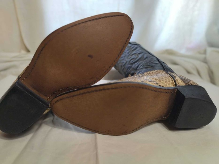 Черевики (сапоги) жіночі ковбойські, шкіра пітона, США, р. 37-38