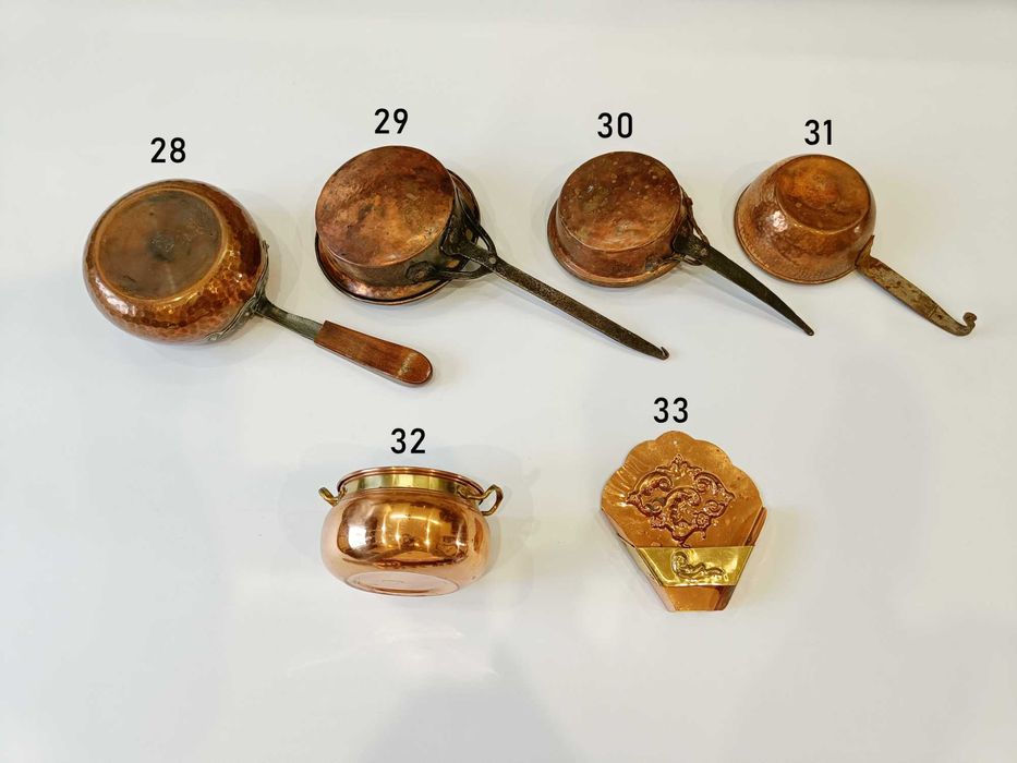 Большой набор медных и латунных винтажных предметов, антиквариат.