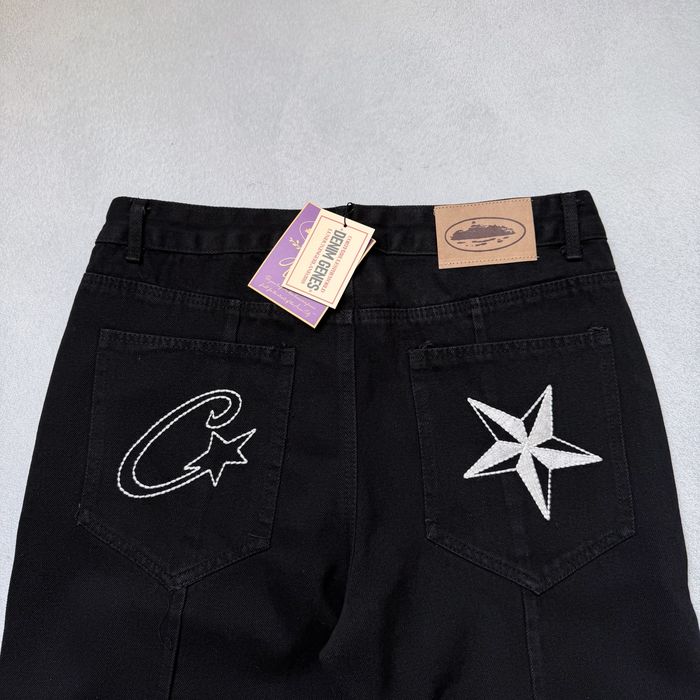 Джинси Corteiz C-Star Denim Regular fit Кортез Штани Чорні