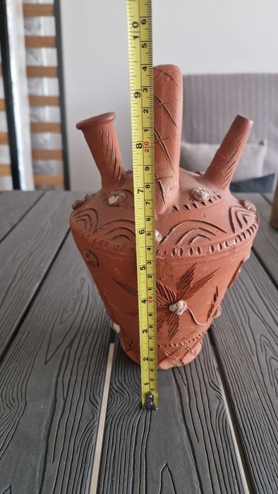 Bilha de barro Olaria pedrada de Nisa - feita à mão