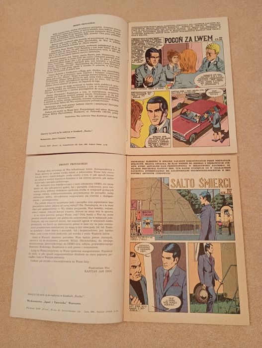 Kapitan Żbik Nocna wizyta kompletna seria 1-4. Pierwsze wydanie.