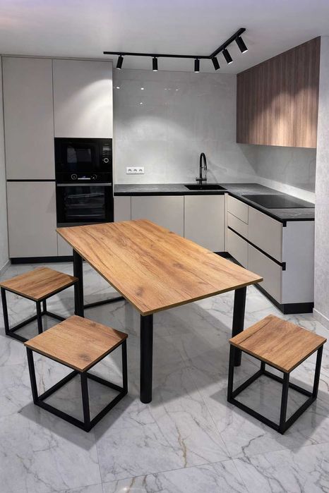 СТОЛ на кухню, спальню, коридор. Обеденный. Из дерева дуб, бетон