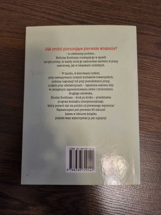 Nicholas Boothman "Jak dać się polubić od pierwszego wejrzenia"
