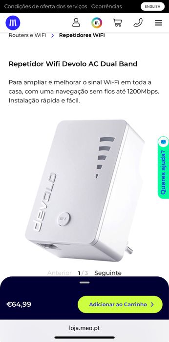 Repetidor Devolo Meo extensor wi-fi