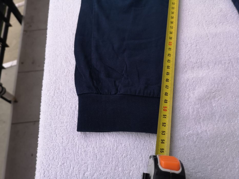 Świetne cienkie spodnie h&m Basic 140 cm granatowe