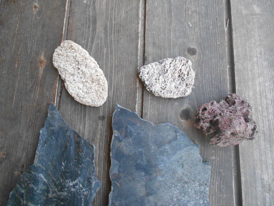 Conjunto pedras rochas lajes decoracao aquario terrario