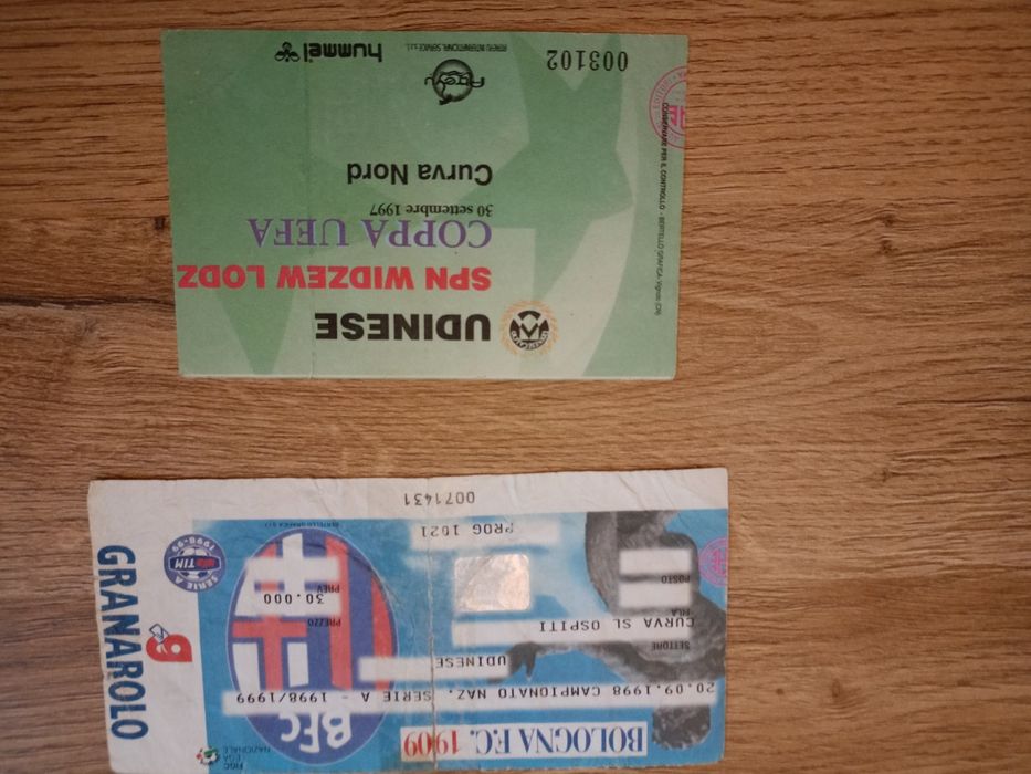 Bilety pilkarskie kolekcjonerskie