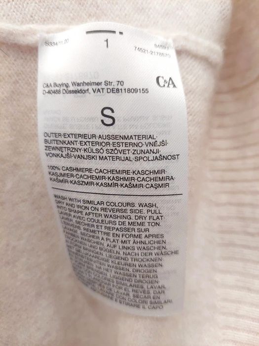 Sweter golf 100% kaszmir ecru beżowy beige soft