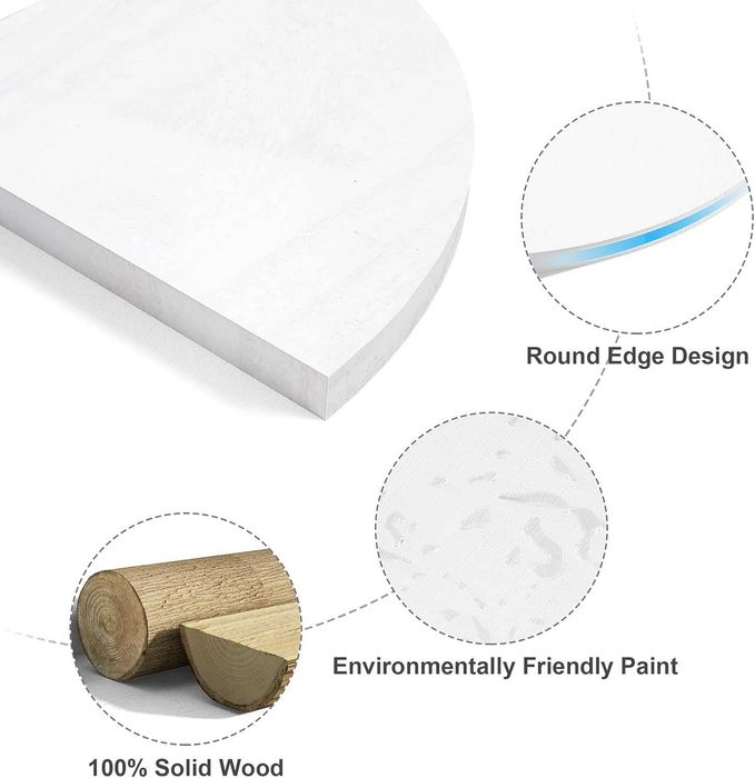 Alsonerbay Narożna Półka Ścienna z 4 Półkami Narożnymi PSY