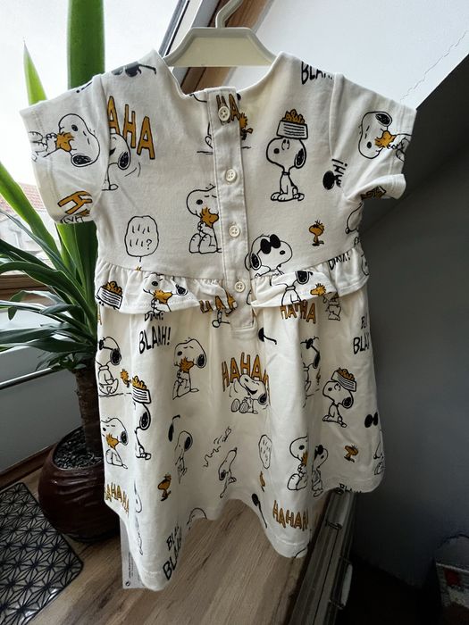 Sukienka z falbanką bawełniana M&S 74-80 , 76