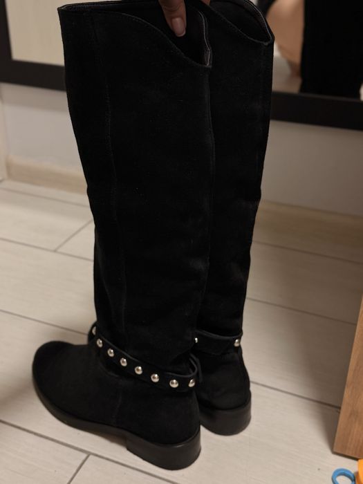 Замшеві чоботи. Европейка