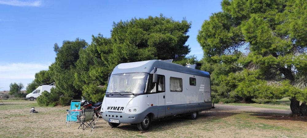 HYMER S820, Kamper 9m, podwozie sprinter, napęd tył, automat, klimatyzacja