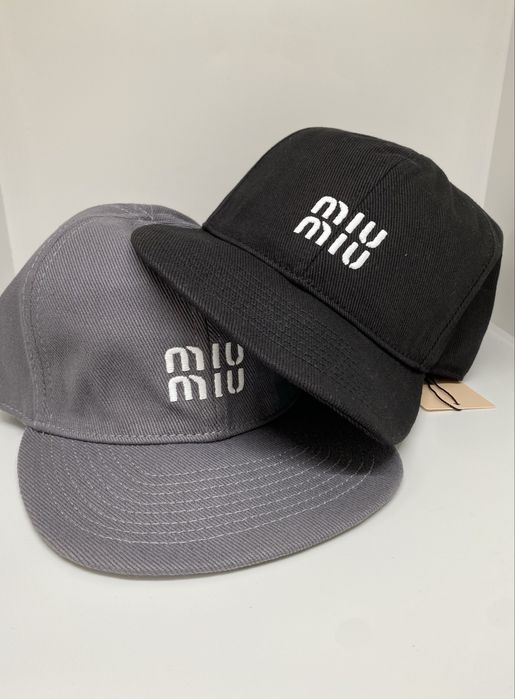 Кепка Miu Miu logo-embroidered cap / denim baseball cap