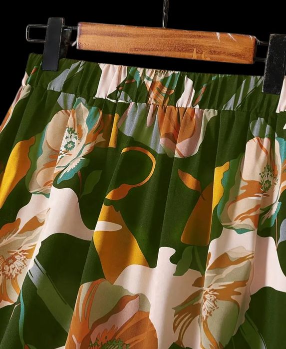 Piękna elegancka midi maxi spódnica na gumce wiosna do pracy itp