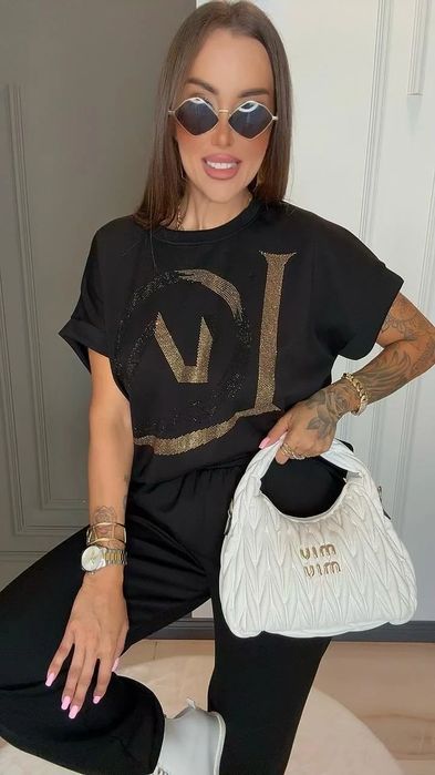 Dres Lola Bianka czarny komplet