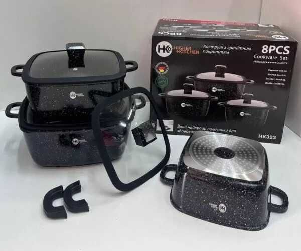 Набор посуды каструль с гранитным антипригарным покрытием 6️⃣ предмет