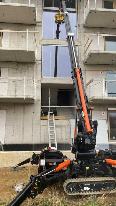 Usługi BG Lift Mini Żuraw dźwig montaż okien