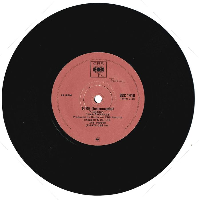 Tina Charles – You Set My Heart On Fire- 45 Rpm 7" -