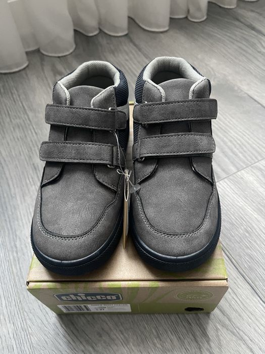 Дитячі напівчеревики Chicco Fester Grey, розмір 31 (устілка 20 см). НОВІ.