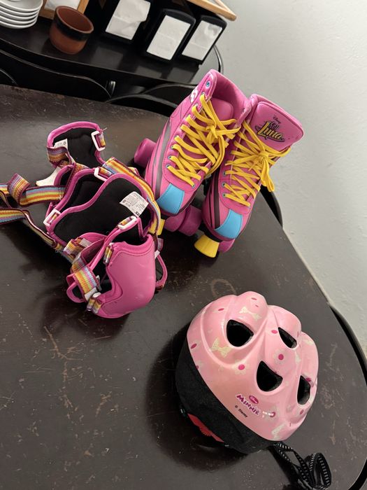 Conjunto patins menina