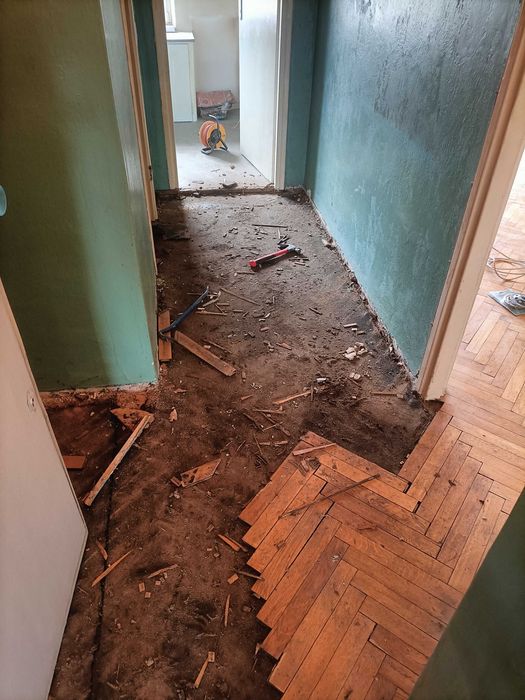zrywanie Parkietu, usuwanie subitu, lepiku, smoły, kleju, wylewki