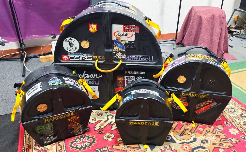 Hardcase - 4 Peças Drum Case Set - 10/12/14/22