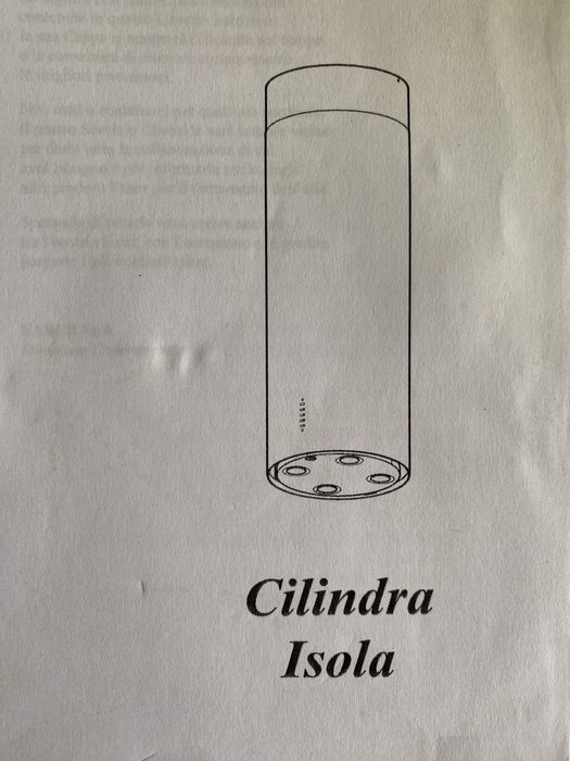 okap wyspowy Cilindra Isola Faber