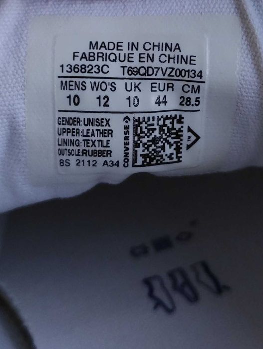 Кеди шкіряні Converse Chuck Taylor All Star Ox White