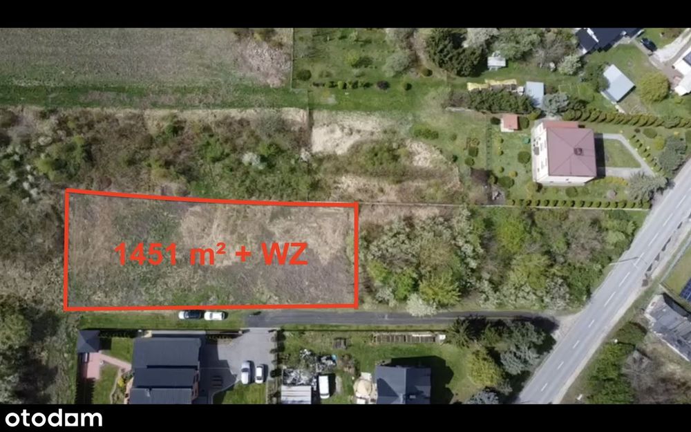 PILNE! OBNIŻKA! Działka z WZ 1451 m² DO 30.06