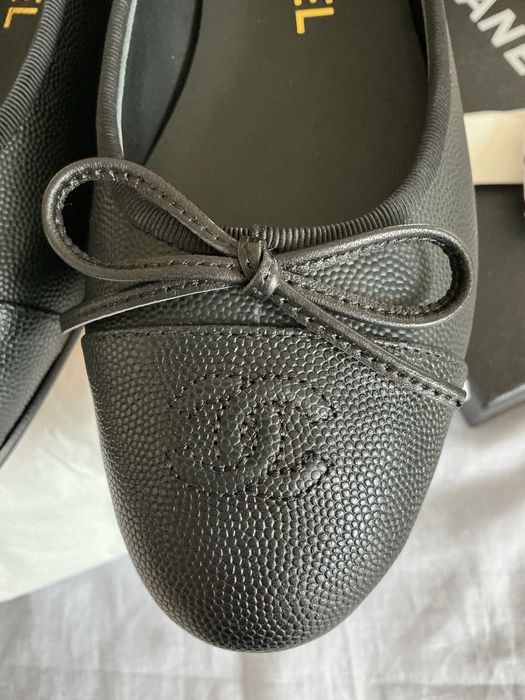 Chanel baleriny - skóra caviar