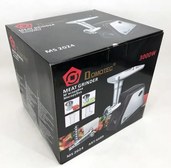 Мясорубка + соковыжималка Domotec MS-2024 терка шинковка овощерезка