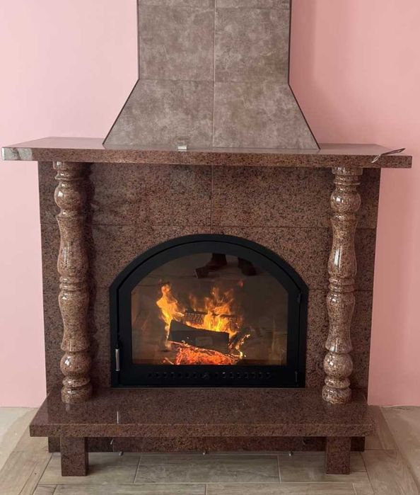 Дверця для каміна арочна на замовлення, дверца в камин со стеклом арка