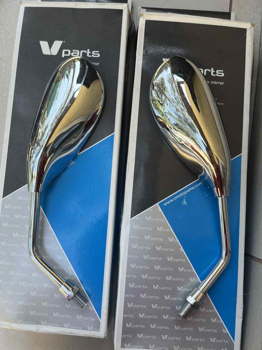 Lusterka motocyklowe w kolorze chrom