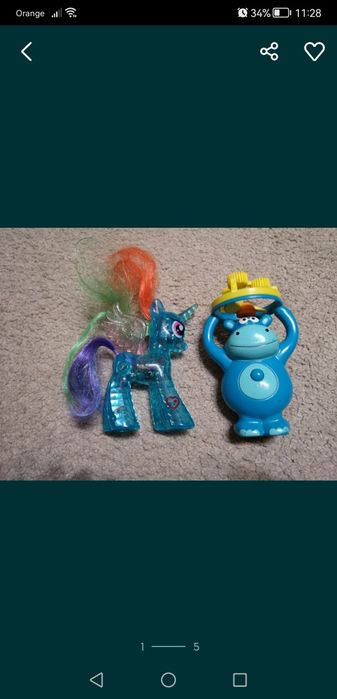 Lampka kucyk Pony Twilight sparkles i hipopotam do baniek.