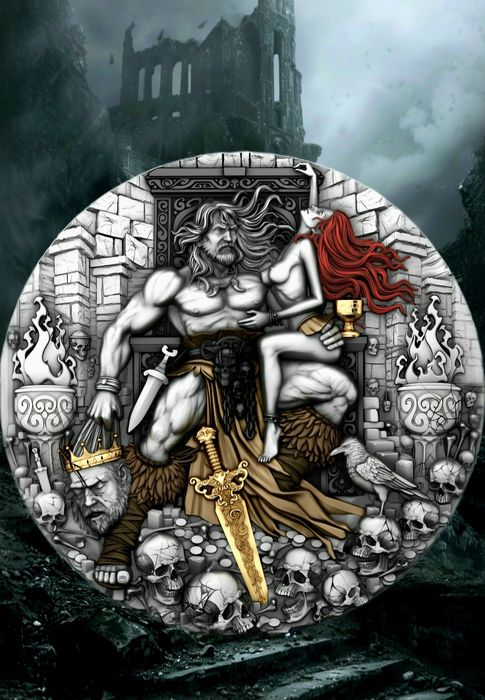 Срібна колекційна монета Король Варворов . В наявності !