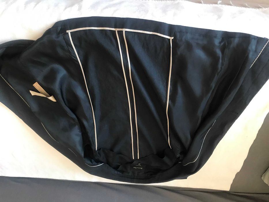 Жіночий жакет(піджак) Massimo Dutti р 38  темно-сірий льон бавовна