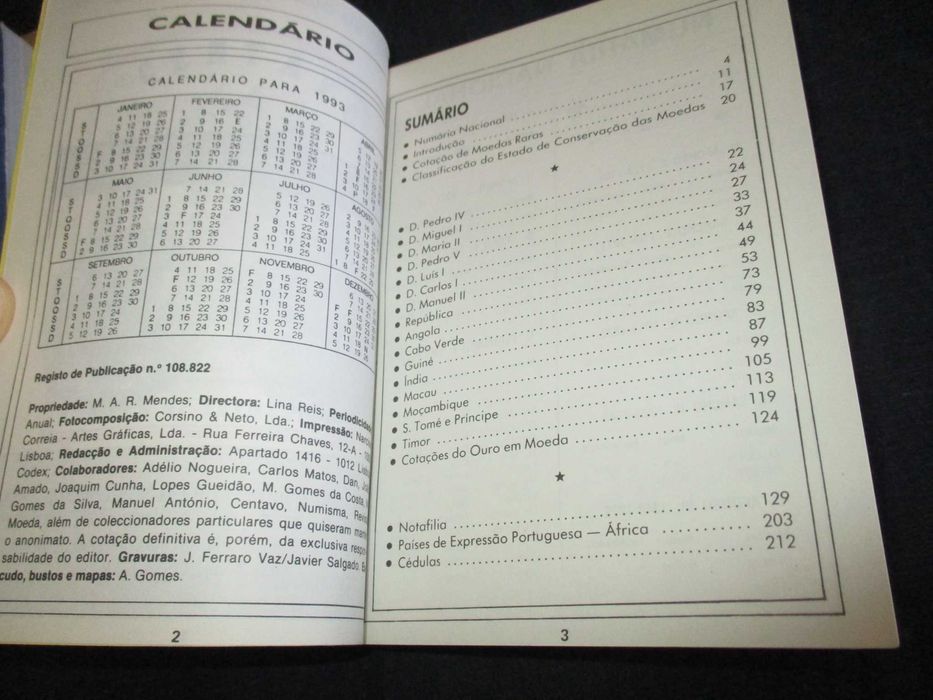 Livros Anuário de Numismática O Centavo