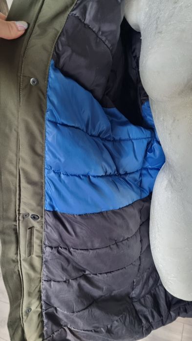 Kurtka zimowa ocieplana khaki 44 XXL