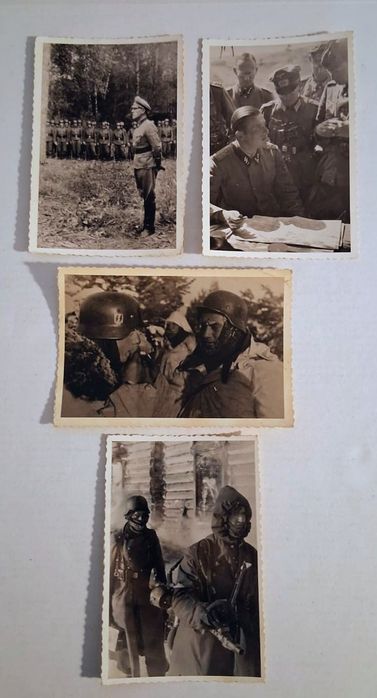 Militaria de Trincheira 10 Fotos Waffen SS  Rússia 1941