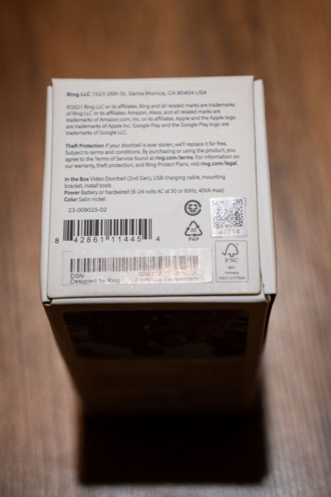 Dzwonek domofon Ring Video Doorbell 2 generacja