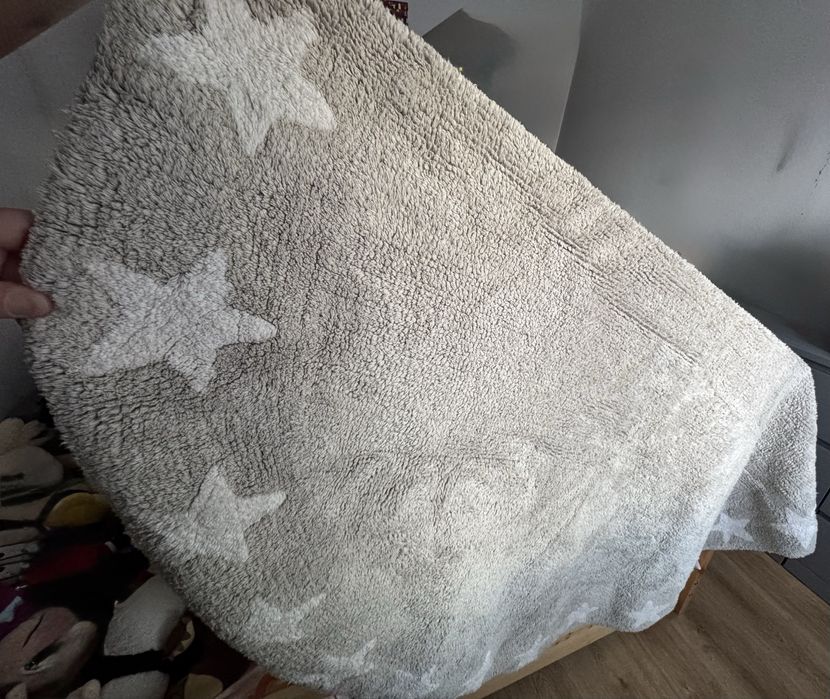 Tapete Redondo Estrelas cinza 140 cm