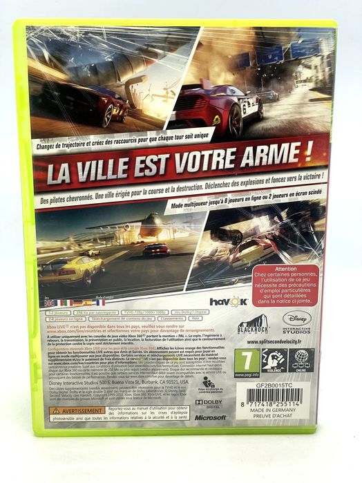 Split/Second Velocity Xbox 360 Po Angielsku