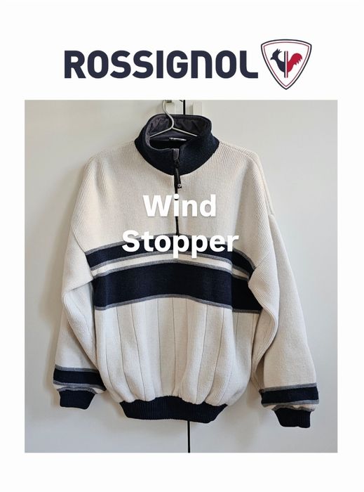 Rossignol Windstopper sweter męski S fit M wełna