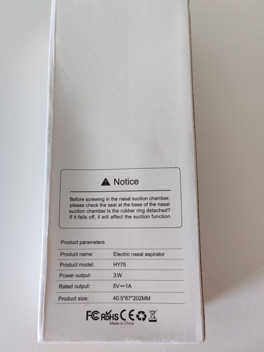 Aspirador nasal novo