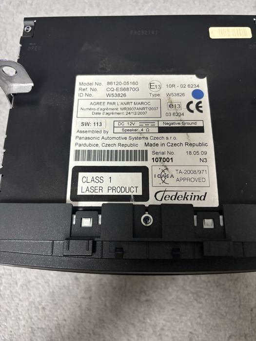 Магнітола Toyota Avensis t27